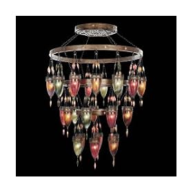 Fine Art Lamps 717340-4 Scheherazade 30 Light Large Foyer Chandelier in Aged Dark Bronze...