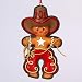 5" FLATBACK RESIN GINGERBREAD COWBOY ORNAMENT - Christmas Ornament
