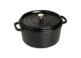 Staub - 1102825 - Cocotte Ronde  - Noir Mat - 28 Cm