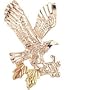 Sterling-silver Yellow-gold Black Hills Gold EagleTie-tac/Lapel Pin