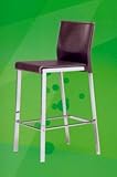 Brown Leather Counter Stool One Pair