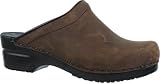 Women's Sonja Clogs in Antique Brown Oiled Leather, by Sanita