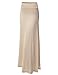 Stanzino Women's Solid High Waist Long Skirt