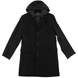 Cole Haan Mens Wool Hooded Pea Coat