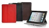 【LUXA2】iPad2 Metis Leather Stand Case [ブラウン]　自動パワーON/OFF 機能 4段階の角度調整と45度アングル　※送料無料 LHA0035-Ｄ