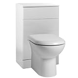 Trueshopping White Gloss Back To Wall Toilet Pan And Cistern 500mm