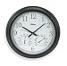 Dakota Designs 2CJA5 Thermo-Hygrometer Clock, 18 In, Blk
