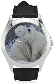 Girlfriend Gift Polar Bear Lovers Women's Leather Strap Watch
