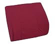 Duro-Med Contoured Memory Foam Lumbar Support Cushion with Strap, Burgundy