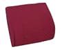 Duro-Med Contoured Memory Foam Lumbar Support Cushion with Strap, Burgundy