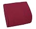 Duro-Med Contoured Memory Foam Lumbar Support Cushion with Strap, Burgundy