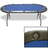 Folding Leg Texas Hold'em Poker Table: Blue