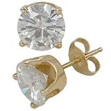 8.0mm Round Moissanite Stud Earrings