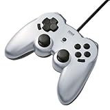 【サンワサプライ.】USBゲームパッド（シルバー）デジタル・アナログ操作が可能な振動機能付き12ボタン JY-P72US デュアルコントロール