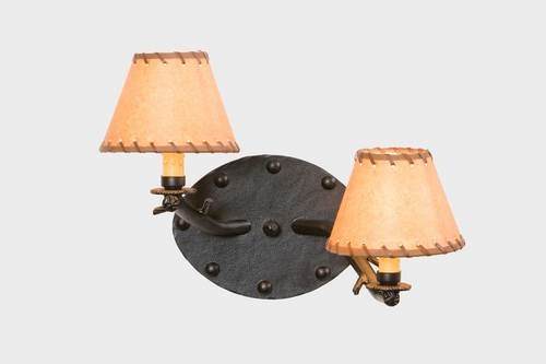 Rivets Timber Sconce
