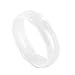 Bijoux Les Poulettes - Bague Anneau Large de Céramique Blanche