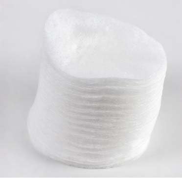 200-Count Round All-Cotton White Facial Cleansing, Eye Make-up Removal Pads, 2" Diameter, 100% Cotton
