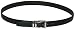 Black and Brown Reversible Vegan Dress Belt with Double Looped Silver Buckle