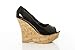 Twisted Women's Sophie Patent Peep Toe Wedge Sandal