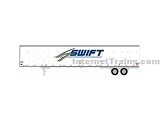 Athearn HO Scale Ready-to-Roll 53' Wabash Trailer 2-Pack - Swift #1
