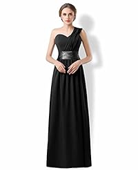 Lace-Up One Shoulder Evening Dress/Bridesmaid Dress/Prom Dress 
