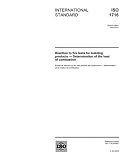ISO 1716:2002, Reaction to fire tests for building products - Determination of the heat of combustion