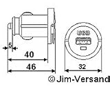 Produkt-Bild: USB KFZ Adapter max. 1200 mAh