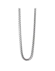 925 Silver Oxidized V Square Chain-3.0mm 18 , 20 or 24 IN