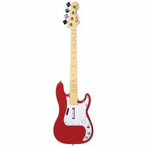 Xbox 360 Rock Band Wireless Fender Precision Bass Replica - Hot Rod Red by Mad Catz