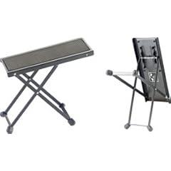 Gitarren-Fu�bank aus Metall, h�henverstellbar, schwarz