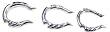 316L Surgical Stainless Steel Tribal Plug, 8g - Sold as a Pair