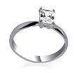 Emerald Cut Clear Cubic Zirconia Ring Sterling Silver Band Size 5 to 10