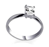 Emerald Cut Clear Cubic Zirconia Ring Sterling Silver Band Size 5 to 10