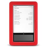 Barnes & Noble Nook E-reader E Reader RED Soft SILICON SKIN SLEEVE CASE Cover Pouch Carrying Bag