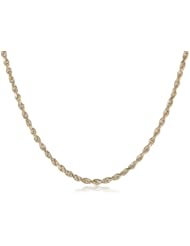Klassics 10k Yellow Gold 1.5mm Solid Diamond-Cut Rope Chain Necklace