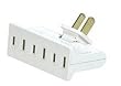 Stanley White 3-Outlet Swivel Wall Adapter