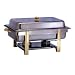 8 Quart Full Stainless Steel and Gold Chafer (06-0371)