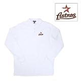 Houston Astros MLB Classic Pique Long Sleeve Polo Shirt (White)