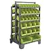 All-Welded Steel Sloped Top Bin Rack With 60 Bins 36