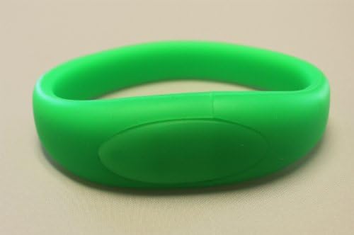 Silicone Bracelet USB Flash Memory Drive (16GB, Green)