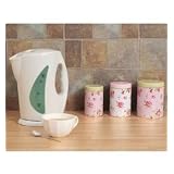 Floral Garden Design Tea/coffee/sugar Canisters - Set of 3