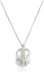 Sterling Silver Loving Family Mother with Three Children Pendant Necklace