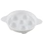 HIC Whiteware Porcelain 5-1/2-Inch Footed Escargot Plate