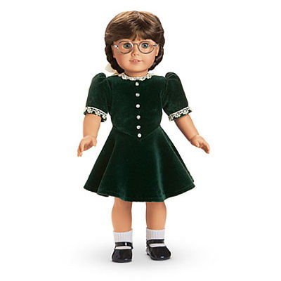 American Girl Molly's Evergreen Velvet Christmas Dress for Doll