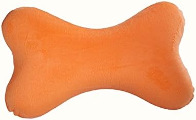 Yimengsi Lovely Memory Foam Bone Shape Car Seat Neck Pillow With Velvet Cover,Orange