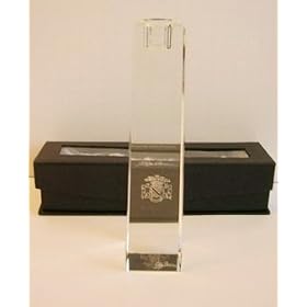 Oleg Cassini 8 Inches Kelly Crystal Candlestick Pillar by Oleg Cassini