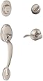 Schlage F60 V PLY 619 ACC Plymouth handle set with Accent lever interior, Satin Nickel