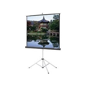 Da-Lite Carpeted Picture King with Keystone Eliminator - Projection screen with tripod - 120 in ( 305 cm ) - 4:3 - Matte White, Silver Matte