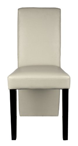 Ambientehome 53106 2-er Set Stuhl, Lederoptik creme