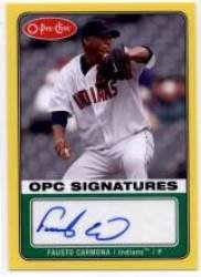2009 UD O-Pee-Chee Signatures #FC Fausto Carmona - Cleveland Indians (Autographed Card) (Baseball Cards)